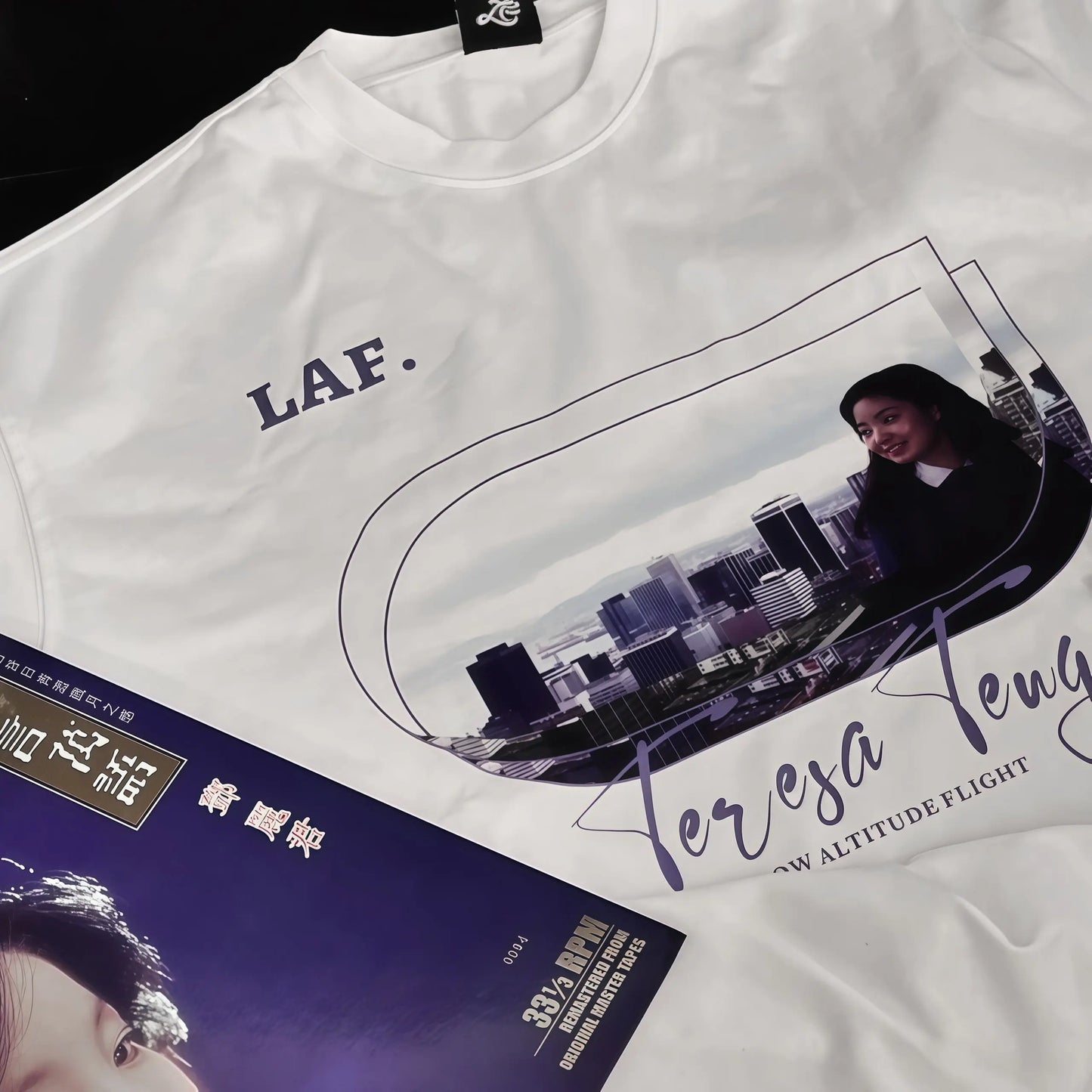 LAF Light Flight Tribute to Teresa Teng Limited Edition 310g Heavy Cotton Casual Round Neck Loose Short Sleeve T-shirt LOWALTITUDEFLIGHT